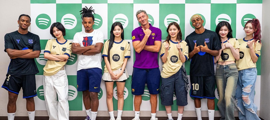 Spotify and FC Barcelona team up with ITZY for South Korea campaign
